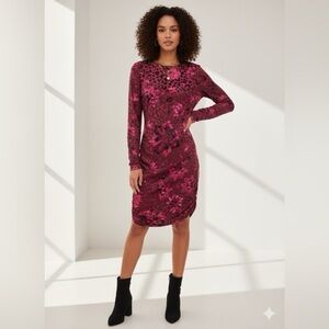 Ted Baker London Rickiee Floral Velvet Jacquard Dress Size 4